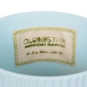 GloboStar® Artificial Garden SEMINYAK 20519 Διακοσμητική Κεραμική Γλάστρα Λευκή Π17 x M17 x Υ17