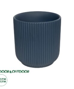 GloboStar® Artificial Garden ULUWATU 20520 Διακοσμητική Κεραμική Γλάστρα Μπλέ Π17 x M17 x Υ17