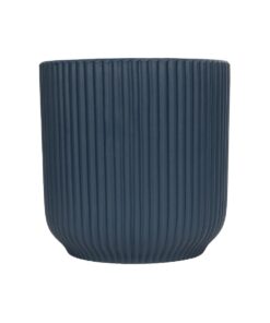 GloboStar® Artificial Garden ULUWATU 20520 Διακοσμητική Κεραμική Γλάστρα Μπλέ Π17 x M17 x Υ17