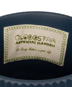 GloboStar® Artificial Garden ULUWATU 20520 Διακοσμητική Κεραμική Γλάστρα Μπλέ Π17 x M17 x Υ17