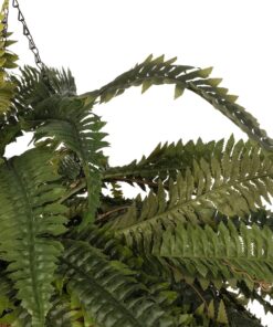 GloboStar® Artificial Garden FERN HANGING PLANT 20622 Τεχνητό Κρεμαστό Διακοσμητικό Φυτό Φτέρης Π90 x Μ90 x Y70cm