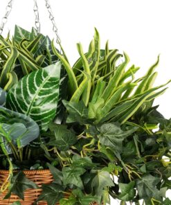 GloboStar® Artificial Garden VARIOUS HANGING PLANT 20623 Τεχνητό Κρεμαστό Διακοσμητικό Φυτό Φτέρης Π60 x Μ60 x Y70cm