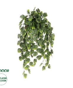GloboStar® Artificial Garden MONSTERA HANGING PLANT 20633 Τεχνητό Κρεμαστό Διακοσμητικό Φυτό Φτέρης Π40 x Μ40 x Y88cm