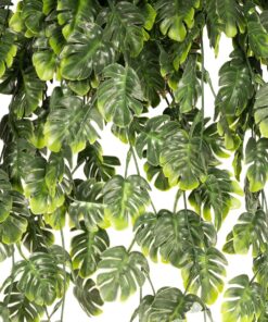 GloboStar® Artificial Garden MONSTERA HANGING PLANT 20633 Τεχνητό Κρεμαστό Διακοσμητικό Φυτό Φτέρης Π40 x Μ40 x Y88cm
