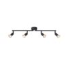 ΣΠΟΤ ΚΙΝΗΤΟ 4ΦΩΤΟ  ΜΕΤΑΛΛΙΚΟ Max 7W 4XGU10 600X80X130mm ΜΑΥΡΟ ARTE ILLUMINA VORRAS