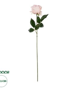 GloboStar® Artificial Garden PINK ROSE BRANCH 21148 Τεχνητό Διακοσμητικό Κλαδί Τριαντάφυλλα Ροζ Y63cm