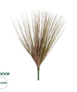 GloboStar® Artificial Garden BEIGE GRASS BOUQUET 21157 Τεχνητό Διακοσμητικό Μπουκέτο Grass Γκρι Y45cm