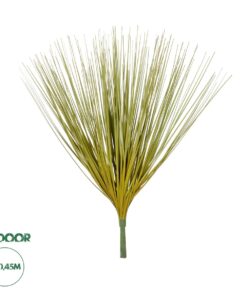 GloboStar® Artificial Garden YELLOW GREEN GRASS BOUQUET 21158 Τεχνητό Διακοσμητικό Μπουκέτο Grass Κίτρινο Πράσινο Y45cm