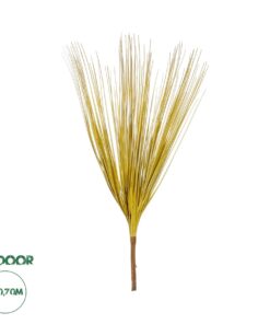 GloboStar® Artificial Garden YELLOW GRASS BOUQUET 21159 Τεχνητό Διακοσμητικό Μπουκέτο Grass Κίτρινο Y70cm