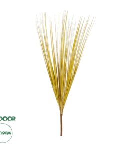 GloboStar® Artificial Garden YELLLOW GRASS BOUQUET 21162 Τεχνητό Διακοσμητικό Μπουκέτο Grass Κίτρινο Y90cm