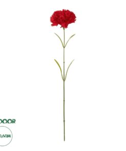 GloboStar® Artificial Garden Red CARNATION BRANCH 21210 Τεχνητό Διακοσμητικό Κλαδί Γαρίφαλο Κόκκινο Y60cm