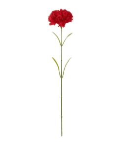 GloboStar® Artificial Garden Red CARNATION BRANCH 21210 Τεχνητό Διακοσμητικό Κλαδί Γαρίφαλο Κόκκινο Y60cm