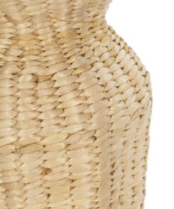 GloboStar® Artificial Garden HAVANA 21222 Διακοσμητικό Πλεκτό Καλάθι – Κασπώ Γλάστρα – Flower Pot Μπεζ Μ16 x Π16 x Υ25cm