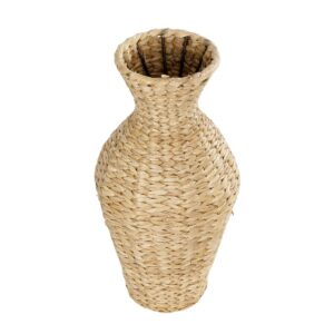 GloboStar® Artificial Garden HAVANA 21223 Διακοσμητικό Πλεκτό Καλάθι Κασπώ Γλάστρα Μπεζ Π22 x M22 x Υ42cm