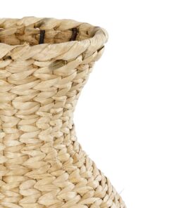 GloboStar® Artificial Garden HAVANA 21223 Διακοσμητικό Πλεκτό Καλάθι Κασπώ Γλάστρα Μπεζ Π22 x M22 x Υ42cm