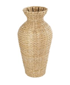 GloboStar® Artificial Garden HAVANA 21229 Διακοσμητικό Πλεκτό Καλάθι – Κασπώ Γλάστρα – Flower Pot Μπεζ Π29 x M29 x Υ57cm