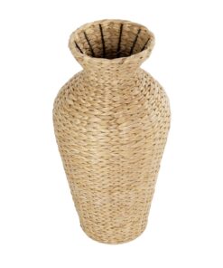 GloboStar® Artificial Garden HAVANA 21229 Διακοσμητικό Πλεκτό Καλάθι – Κασπώ Γλάστρα – Flower Pot Μπεζ Π29 x M29 x Υ57cm