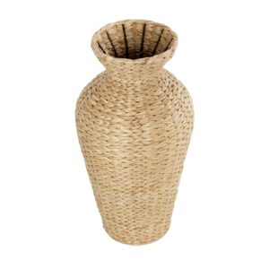 GloboStar® Artificial Garden HAVANA 21229 Διακοσμητικό Πλεκτό Καλάθι – Κασπώ Γλάστρα – Flower Pot Μπεζ Π29 x M29 x Υ57cm