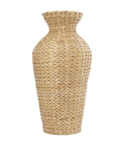 GloboStar® Artificial Garden HAVANA 21229 Διακοσμητικό Πλεκτό Καλάθι – Κασπώ Γλάστρα – Flower Pot Μπεζ Π29 x M29 x Υ57cm