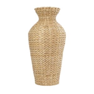 GloboStar® Artificial Garden HAVANA 21229 Διακοσμητικό Πλεκτό Καλάθι – Κασπώ Γλάστρα – Flower Pot Μπεζ Π29 x M29 x Υ57cm