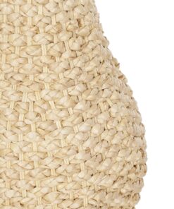 GloboStar® Artificial Garden SANDIAGO 21233 Διακοσμητικό Πλεκτό Καλάθι – Κασπώ Γλάστρα – Flower Pot Μπεζ Π30 x M30 x Υ60cm