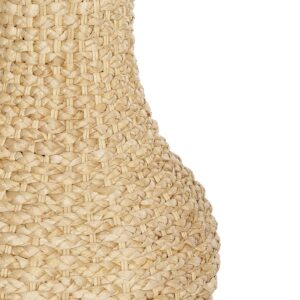 GloboStar® Artificial Garden SANDIAGO 21234 Διακοσμητικό Πλεκτό Καλάθι – Κασπώ Γλάστρα – Flower Pot Μπεζ Π25 x M25 x x Υ40cm