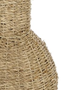 GloboStar® Artificial Garden MAUI 21242 Διακοσμητικό Πλεκτό Καλάθι – Κασπώ Γλάστρα – Flower Pot Μπεζ Π22 x M22 x Υ40cm