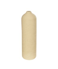 GloboStar® Artificial Garden VALENCIA 21246 Διακοσμητικό Κεραμικό Βάζo Μπεζ Π10 x Μ10 x Υ33 cm