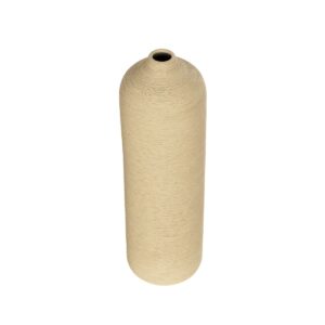GloboStar® Artificial Garden VALENCIA 21246 Διακοσμητικό Κεραμικό Βάζo Μπεζ Π10 x Μ10 x Υ33 cm
