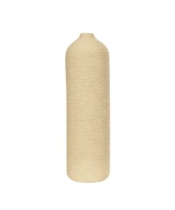 GloboStar® Artificial Garden VALENCIA 21246 Διακοσμητικό Κεραμικό Βάζo Μπεζ Π10 x Μ10 x Υ33 cm