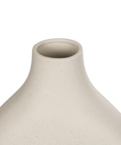 GloboStar® Artificial Garden TOLEDO 21250 Διακοσμητικό Κεραμικό Βάζo Μπεζ Π23 x Μ10 x Υ24 cm