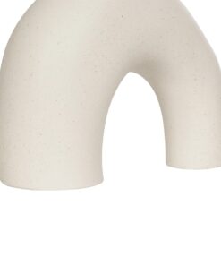 GloboStar® Artificial Garden TOLEDO 21250 Διακοσμητικό Κεραμικό Βάζo Μπεζ Π23 x Μ10 x Υ24 cm