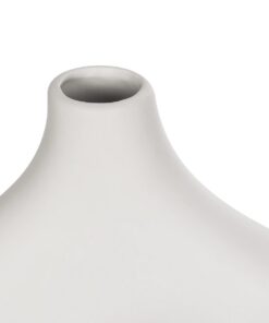 GloboStar® Artificial Garden TOLEDO 21251 Διακοσμητικό Κεραμικό Βάζo Λευκό Π27 x Μ6 x Υ24 cm