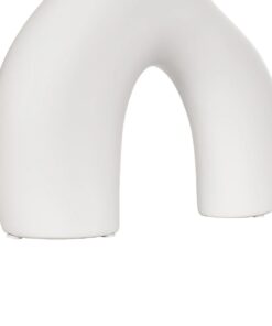 GloboStar® Artificial Garden TOLEDO 21251 Διακοσμητικό Κεραμικό Βάζo Λευκό Π27 x Μ6 x Υ24 cm