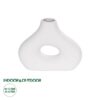 GloboStar® Artificial Garden HORIZON 21253 Διακοσμητικό Κεραμικό Βάζo Λευκό Π18 x Μ6 x Υ15 cm
