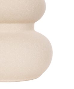 GloboStar® Artificial Garden QUARTZ 21254 Διακοσμητικό Κεραμικό Βάζo Μπεζ Π15 x Μ15 x Υ20 cm