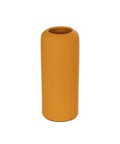 GloboStar® Artificial Garden CANGUU 21255 Διακοσμητικό Κεραμικό Βάζo Πορτοκαλί Π11 x Μ11 x Υ26 cm