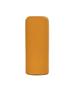 GloboStar® Artificial Garden CANGUU 21255 Διακοσμητικό Κεραμικό Βάζo Πορτοκαλί Π11 x Μ11 x Υ26 cm