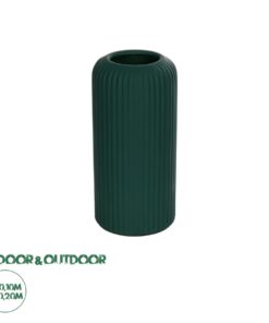 GloboStar® Artificial Garden KUTA 21256 Διακοσμητικό Κεραμικό Βάζo Πράσινο Π10 x Μ10 x Υ20 cm