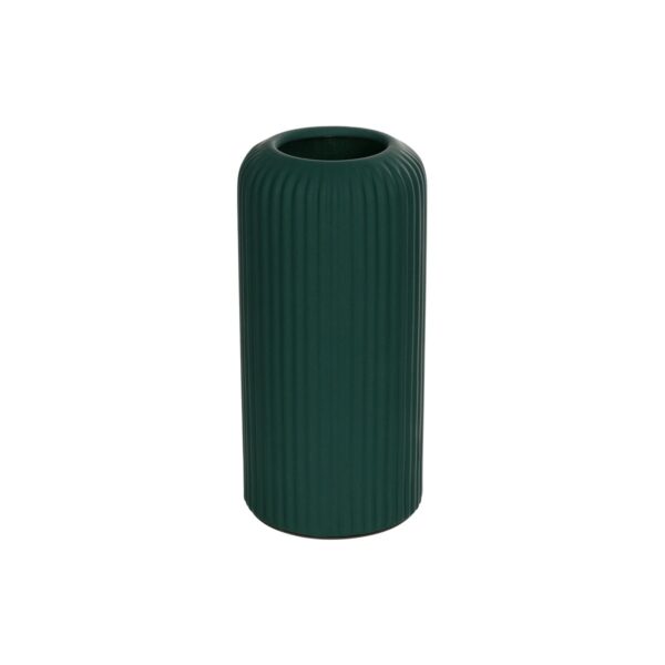 GloboStar® Artificial Garden KUTA 21256 Διακοσμητικό Κεραμικό Βάζo Πράσινο Π10 x Μ10 x Υ20 cm
