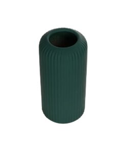 GloboStar® Artificial Garden KUTA 21256 Διακοσμητικό Κεραμικό Βάζo Πράσινο Π10 x Μ10 x Υ20 cm