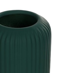 GloboStar® Artificial Garden KUTA 21256 Διακοσμητικό Κεραμικό Βάζo Πράσινο Π10 x Μ10 x Υ20 cm