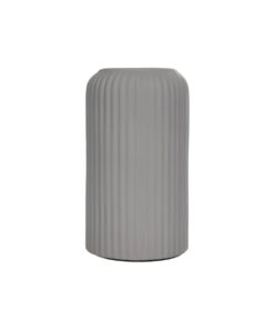 GloboStar® Artificial Garden LOVINA 21257 Διακοσμητικό Κεραμικό Βάζo Γκρι Π9 x Μ9 x Υ16 cm