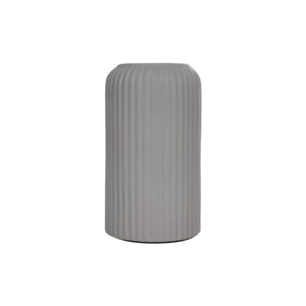 GloboStar® Artificial Garden LOVINA 21257 Διακοσμητικό Κεραμικό Βάζo Γκρι Π9 x Μ9 x Υ16 cm