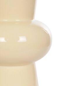 GloboStar® Artificial Garden DESERT 21258 Διακοσμητικό Κεραμικό Βάζo Μπεζ Π14 x Μ14 x Υ25 cm