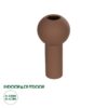 GloboStar® Artificial Garden COSTA RICA 21260 Διακοσμητικό Κεραμικό Βάζo Καφέ Π10 x Μ10 x Υ21cm