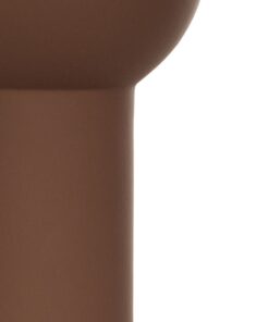 GloboStar® Artificial Garden COSTA RICA 21260 Διακοσμητικό Κεραμικό Βάζo Καφέ Π10 x Μ10 x Υ21cm