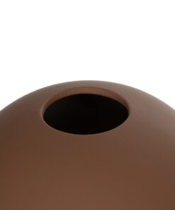 GloboStar® Artificial Garden SANUR 21261 Διακοσμητικό Κεραμικό Βάζo Καφέ Π22 x Μ22 x Υ20cm