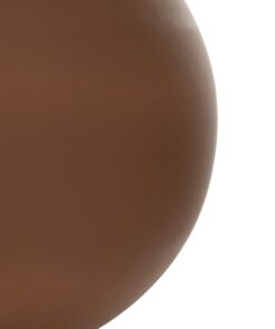 GloboStar® Artificial Garden SANUR 21261 Διακοσμητικό Κεραμικό Βάζo Καφέ Π22 x Μ22 x Υ20cm