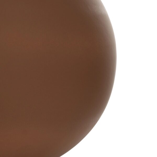 GloboStar® Artificial Garden SANUR 21261 Διακοσμητικό Κεραμικό Βάζo Καφέ Π22 x Μ22 x Υ20cm